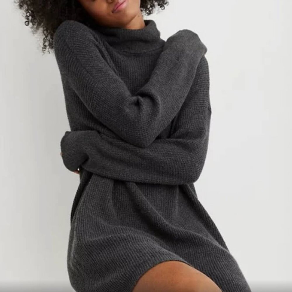 Aerie Waffle Knit CozyUp Sweater Dress